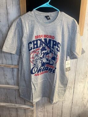 NWT 2024Los Angeles Dodgers Shohei Ohtani Gray T-Shirt Mens L MLB Players Choice